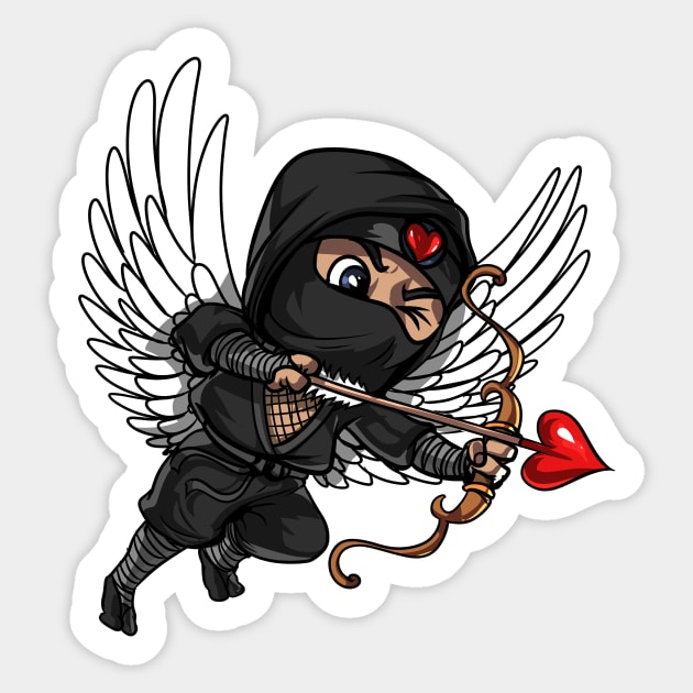 Ninja Cupid Sticker by underheaven